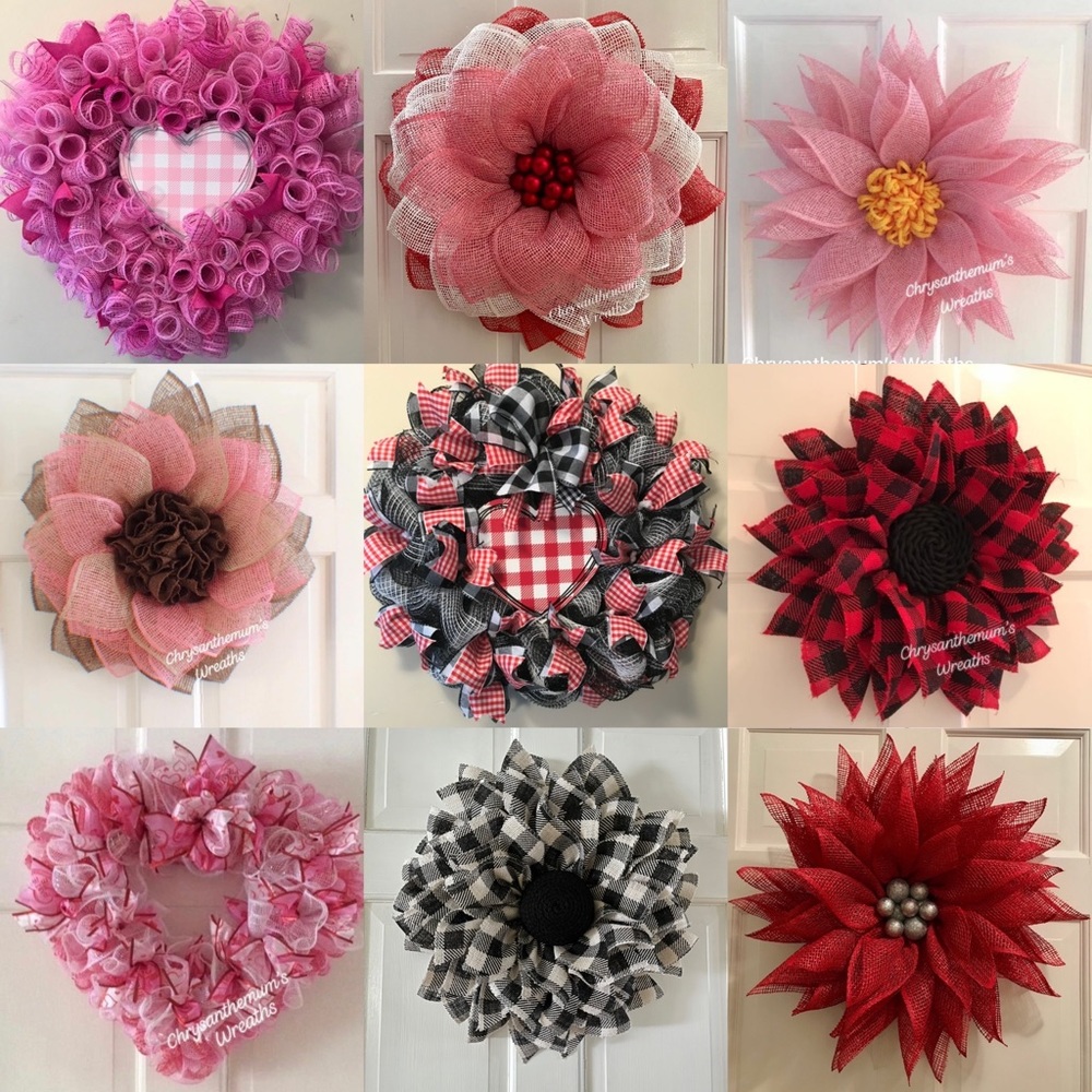 NWOT Valentine’s wreaths💝see individual listing for purchase ❣️